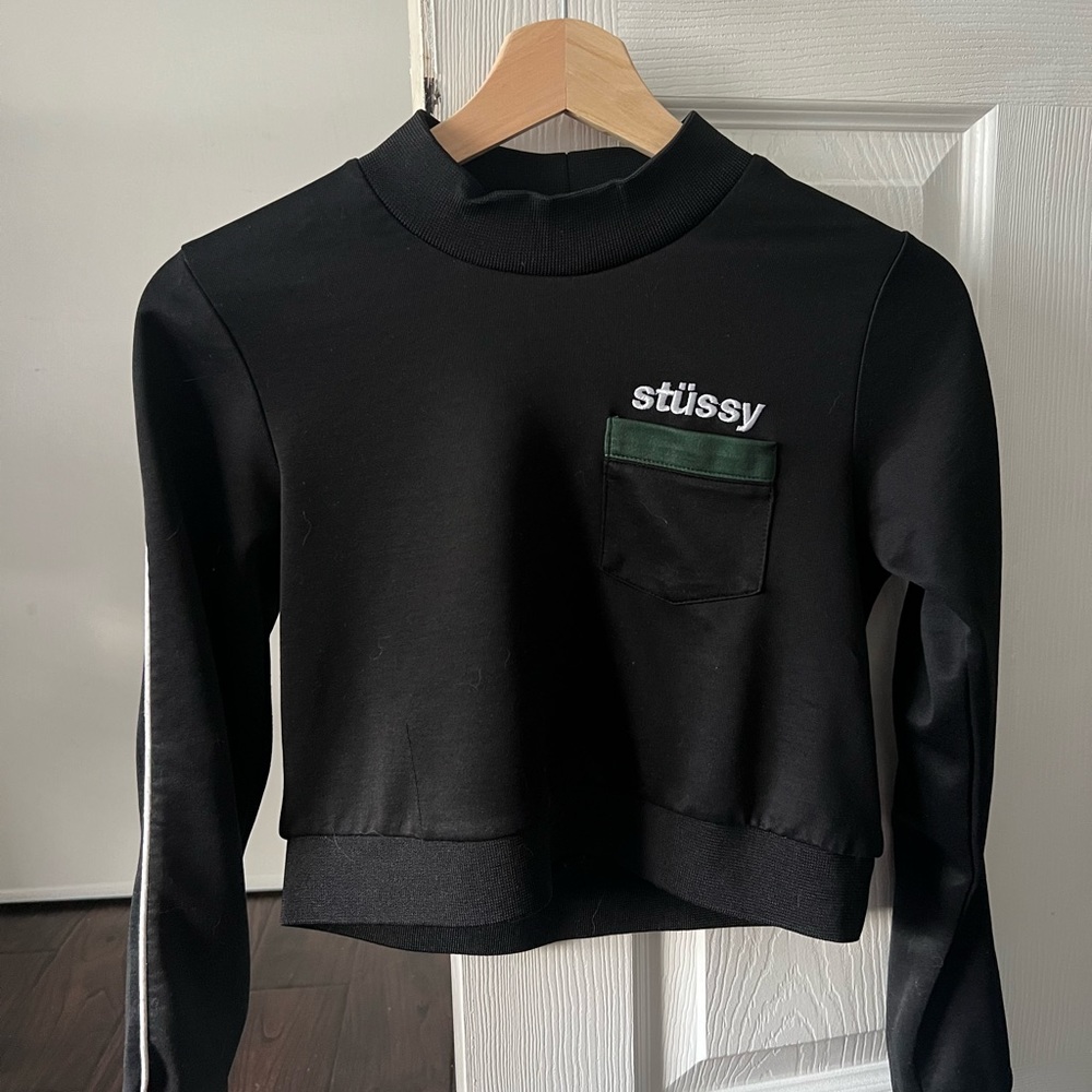 stüssy long sleeve black top
